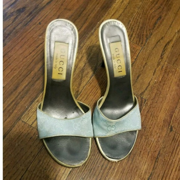 light blue gucci slides